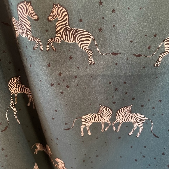 Ann Taylor Zebra Print Spaghetti Strap Tank. Size L - Picture 2 of 4